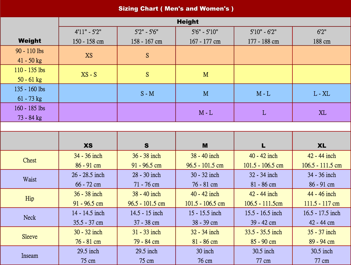 Dragon Climber Sizing